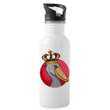Bec-de-chaussure Ornithologue Forêt I Cadeau - Gourde avec paille intégrée - blanc - Droite