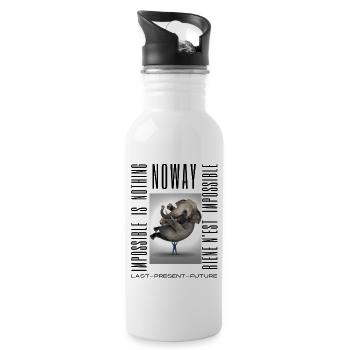 Noway - Nothing is impossible - Water bottle with straw - white - Right