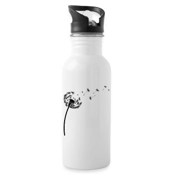 Löwenzahn - Trinkflasche mit integriertem Trinkhalm - Weiß - Rechts