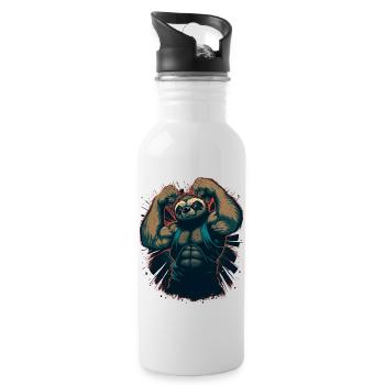 Horst - Trinkflasche mit integriertem Trinkhalm - Weiß - Rechts