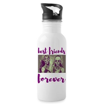 best friends forever - Gourde avec paille intégrée - blanc - Droite