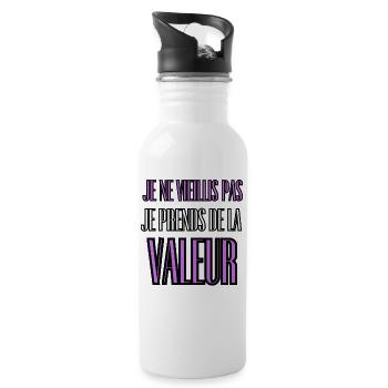 I do not age I take the value woman - Water bottle with straw - white - Right