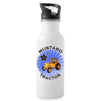 The Mustard Tractor - Water bottle with straw - white - Right