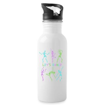 Lets Dance Skeletons - Water bottle with straw - white - Right