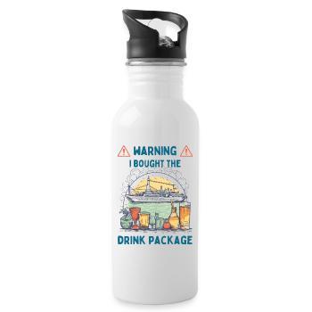 I Bought The Drink Package - Water bottle with straw - white - Right