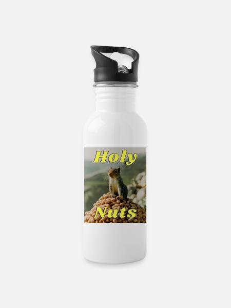 Noix sacrées - Gourde avec paille intégrée - blanc