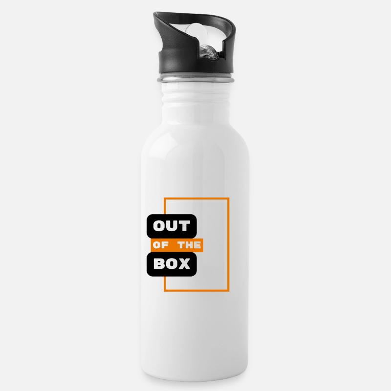 Out of the Box - Trinkflasche mit integriertem Trinkhalm - Weiß