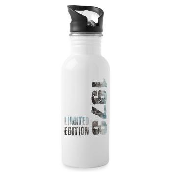 LIMITED EDITION 1973 | 50 JAHRE | Mann | Frau - Trinkflasche mit integriertem Trinkhalm - Weiß - Rechts