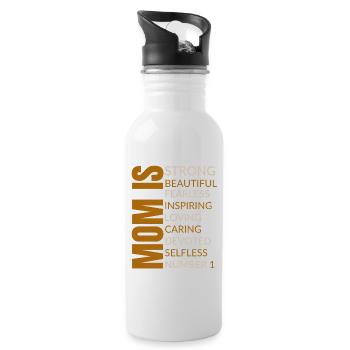 Maman est le t-shirt de la fête des mères Idée cadeau Meilleure maman - Gourde avec paille intégrée - blanc - Droite