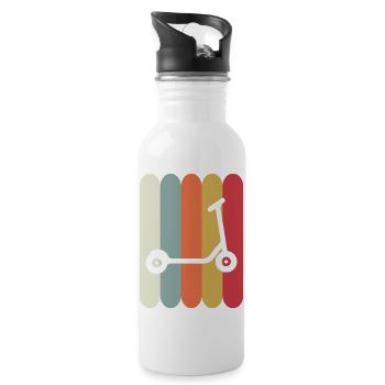 E-Scooter Roller Scooter - Trinkflasche mit integriertem Trinkhalm - Weiß - Rechts