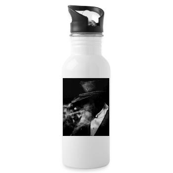 Arthur Smoke / RDR 2 / Saskia´s.vp.World - Trinkflasche mit integriertem Trinkhalm - Weiß - Rechts
