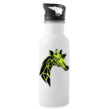 giraffe - Water bottle with straw - white - Right