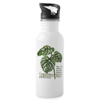 NATURAL - Close to nature, simply elegant - Water bottle with straw - white - Right