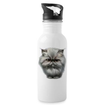 perser - Trinkflasche mit integriertem Trinkhalm - Weiß - Rechts