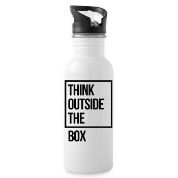 THINK OUTSIDE THE BOX - Gourde avec paille intégrée - blanc - Droite