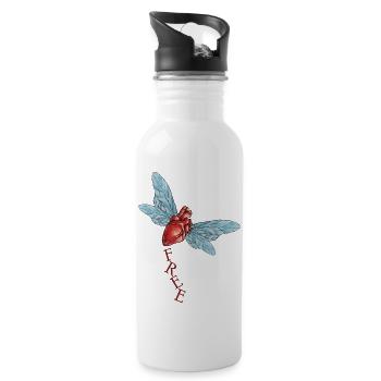 FREE EPÍRITU - Water bottle with straw - white - Right