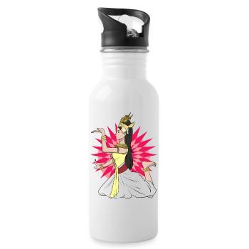 Cambodia Tradition Dance Khmer Apsara I Gift - Water bottle with straw - white - Right