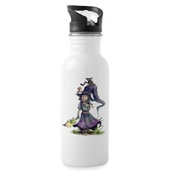 Little Witch - Gourde avec paille intégrée - blanc - Droite