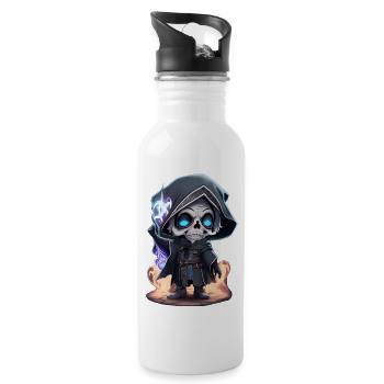Wizard Skeleton - Water bottle with straw - white - Right
