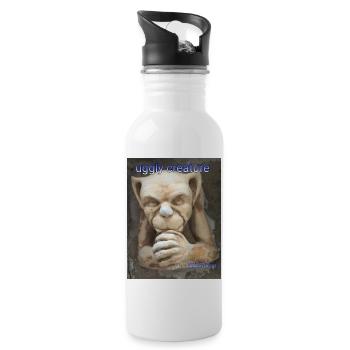 uggly creature - Water bottle with straw - white - Right