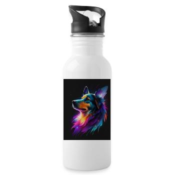 Dog Galaxy Nr.2 - Trinkflasche mit integriertem Trinkhalm - Weiß - Rechts