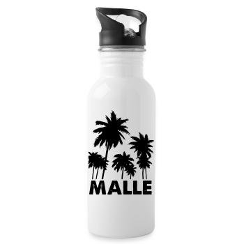 malle - Trinkflasche mit integriertem Trinkhalm - Weiß - Rechts