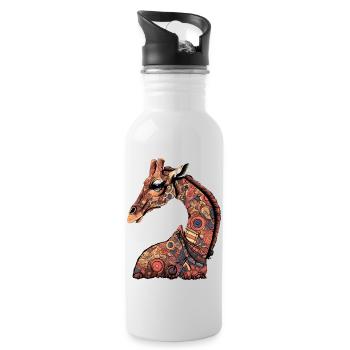 Minmi, die Giraffe - Trinkflasche mit integriertem Trinkhalm - Weiß - Rechts