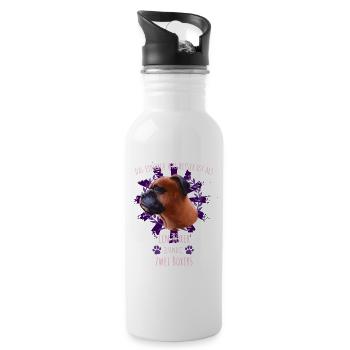 Two boxers are better than one - Water bottle with straw - white - Right