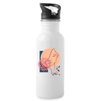 Feminine Magic - Water bottle with straw - white - Right