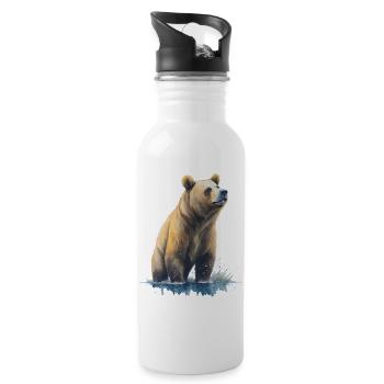 Grizzly - Water bottle with straw - white - Right