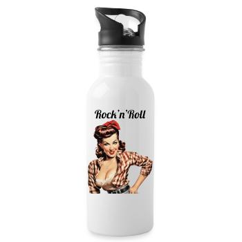 Pinup - Water bottle with straw - white - Right