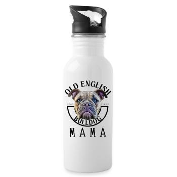 Bulldog Bulldog Bulldogs Maman - Gourde avec paille intégrée - blanc - Droite