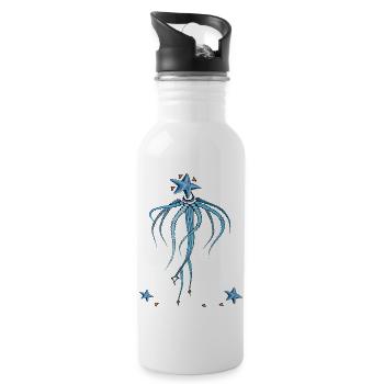 Octopus Underwater World Fantasy - Gourde avec paille intégrée - blanc - Droite