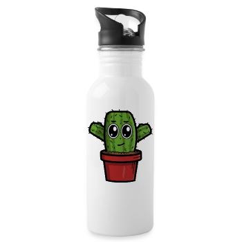 Baby Cactus - Water bottle with straw - white - Right