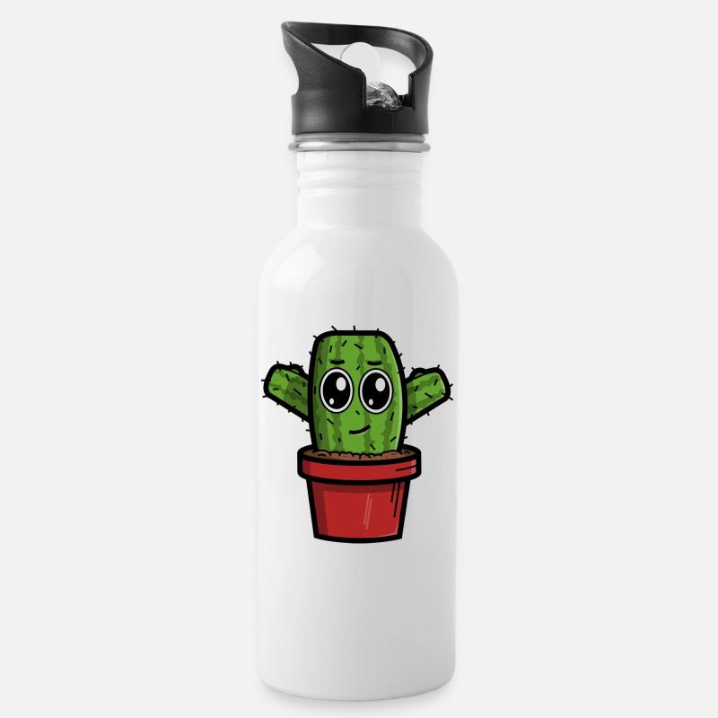 Bébé Cactus - Gourde avec paille intégrée - blanc