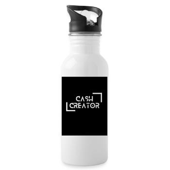 CashCreator - Water bottle with straw - white - Right