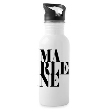 Marlene Name Vorname Moderne Schrift Wort Art - Trinkflasche mit integriertem Trinkhalm - Weiß - Rechts