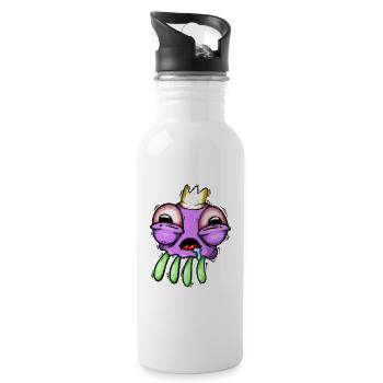 Qualle - Trinkflasche mit integriertem Trinkhalm - Weiß - Rechts