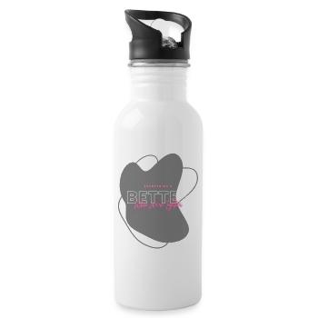 Everything's better when we're together - Trinkflasche mit integriertem Trinkhalm - Weiß - Rechts