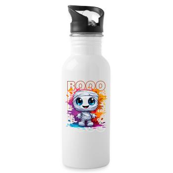 Chibi Unravel & Booo! Playful Pharaoh Tee! - Water bottle with straw - white - Right