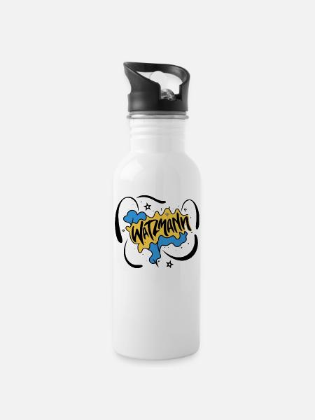 Watzmann Joy Art Lifestyle Extravagant Fashion - Water bottle with straw - white