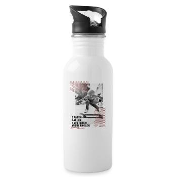 Atemberaubendes Skateboard Design Jungen - Trinkflasche mit integriertem Trinkhalm - Weiß - Rechts