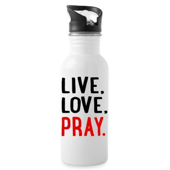 pray - Water bottle with straw - white - Right
