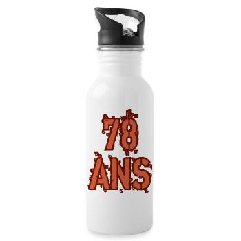 78 ANS - Gourde avec paille intégrée - blanc - Droite