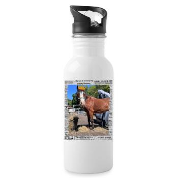 Sunny Princess - Trinkflasche mit integriertem Trinkhalm - Weiß - Rechts