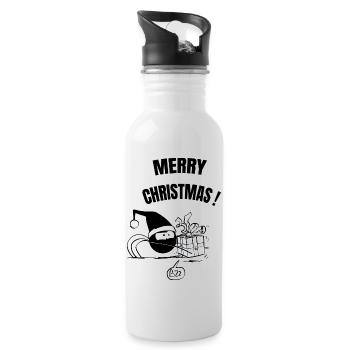 Beth die Spinne - Das Weihnachtsgeschenk (Textversion) - Trinkflasche mit integriertem Trinkhalm - Weiß - Rechts
