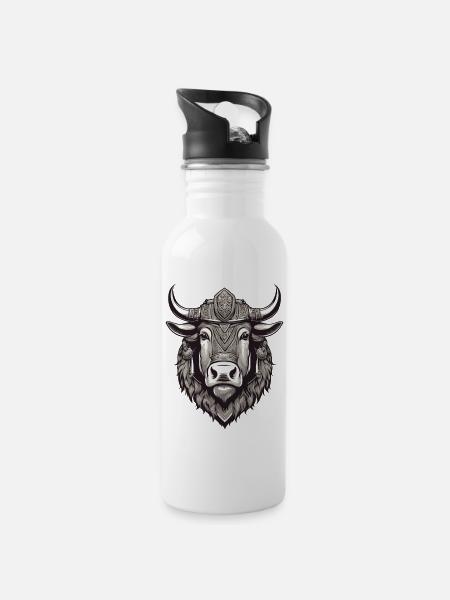 Yak Armor - Water bottle with straw - white
