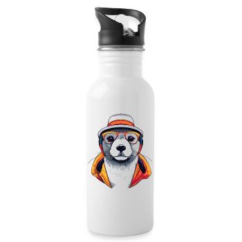Seal - Water bottle with straw - white - Right