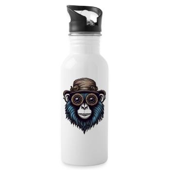 Gibbon - Gourde avec paille intégrée - blanc - Droite