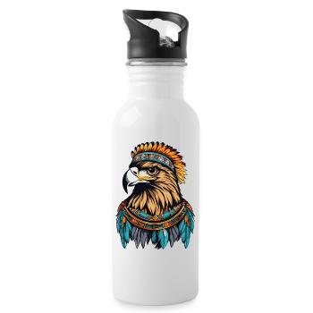 Eagle - Water bottle with straw - white - Right